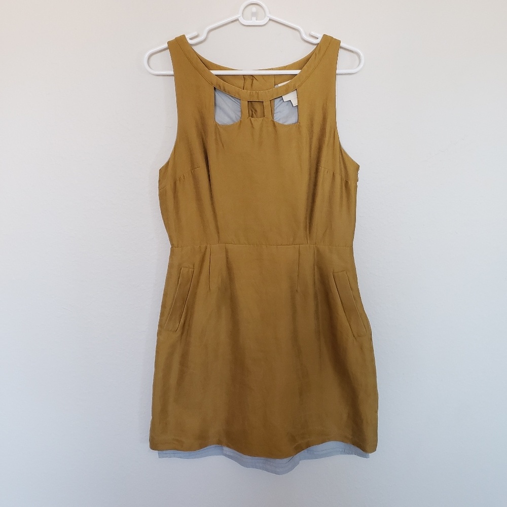 Anthropologie | Maeve Yellow Dress with Cutouts